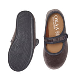 LUCA & LUCA grey velvet mary janes shoes