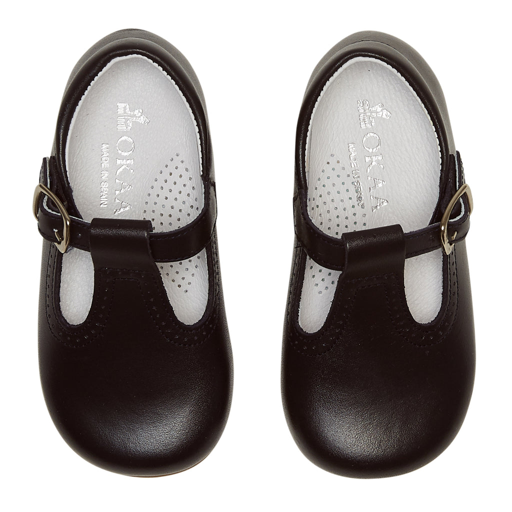 Boys navy t bar shoes hot sale