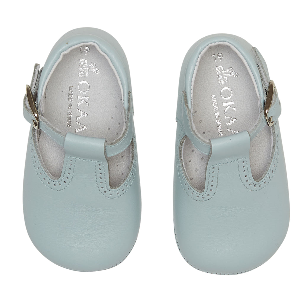 Shoes Pale blue t bar pram shoes LUCA LUCA childrenswear