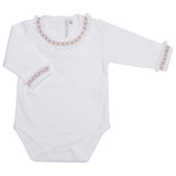 PALE PINK HAND-SMOCKED BODYSUIT