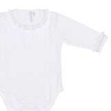 BLUE HAND-SMOCKED BODYSUIT