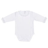 BLUE HAND-SMOCKED BODYSUIT