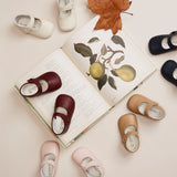 POWDER BLUE MARY-JANE PRAM SHOES