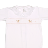 CABALLO HAND-SMOCKED PINK BABYGROW