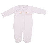 CABALLO HAND-SMOCKED PINK BABYGROW