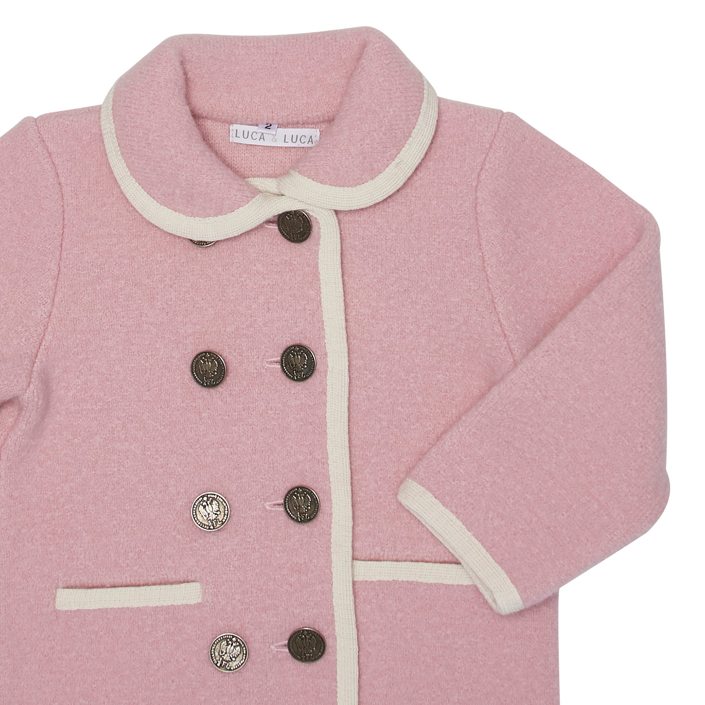 Baby pink overcoat Classic Spanish children's clothing LUCA LUCA