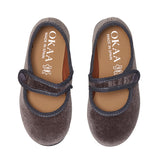LUCA & LUCA grey velvet mary janes shoes