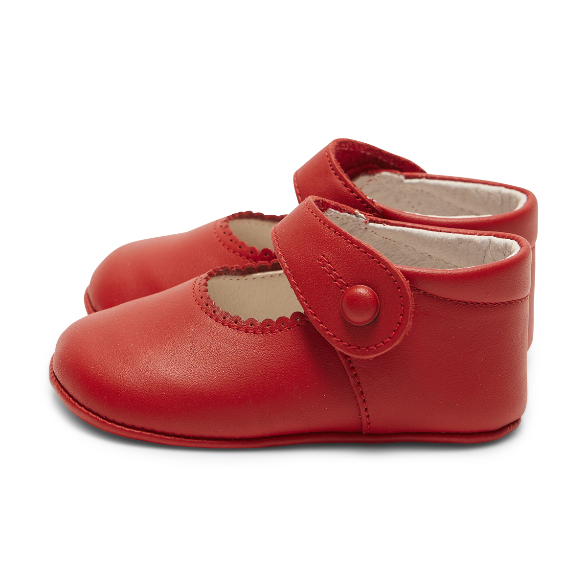 RED MARY JANE PRAM SHOES